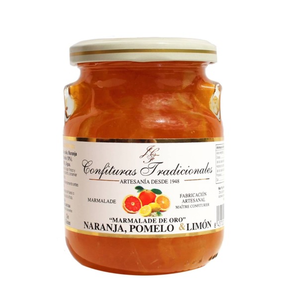 Confituras Tradicionales Mermelada Naranja, Pomelo y Limón 300 gr.