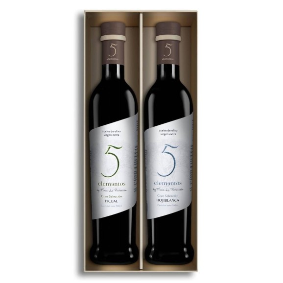 Finca La Pontezuela 5 Elementos Gran Selección Picual et Hojiblanca Étui 2x500 ml.