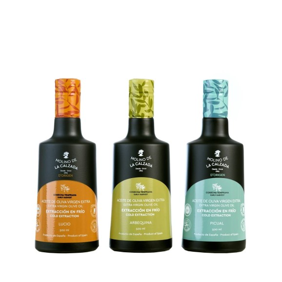 Molino de la Calzada Lucio, Arbequina y Picual Pack 3 botellas 500 ml.