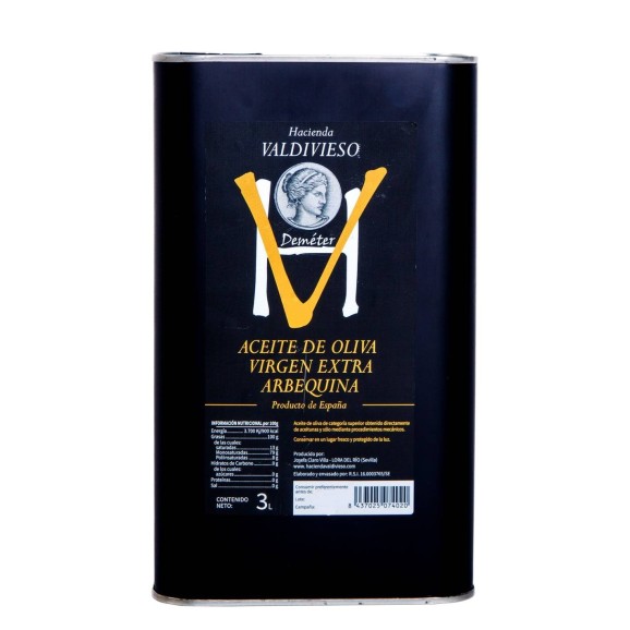 Hacienda Valdivieso Arbequina Unfiltered Tin 3L