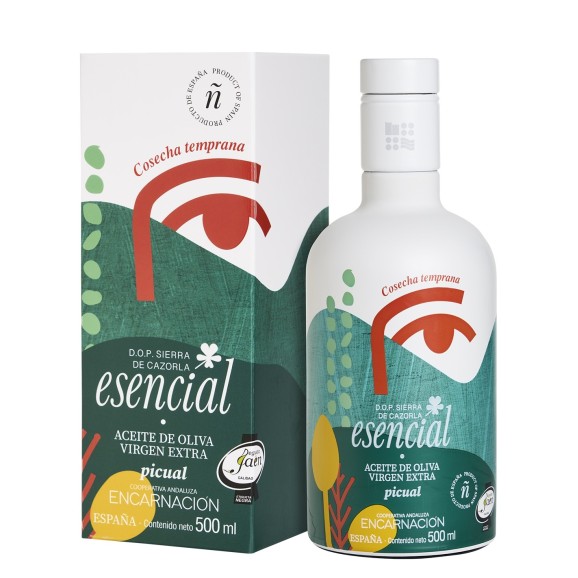 Esencial Verde Temprano Picual Estuche 500 ml.