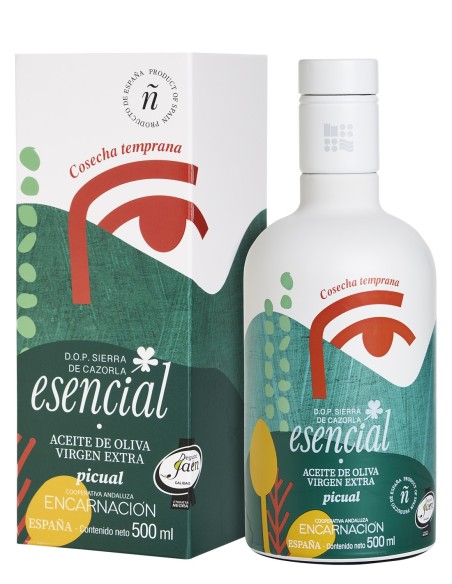 Esencial Verde Temprano Picual Étui 500 ml.