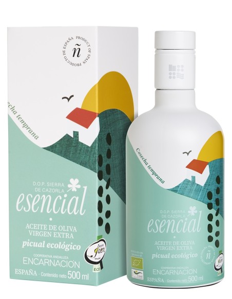 Esencial Verde Temprano Picual Ecológico Estuche 500 ml.