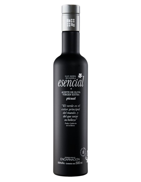 Esencial Verde Temprano Picual Limitierte Auflage Glasflasche 500 ml.