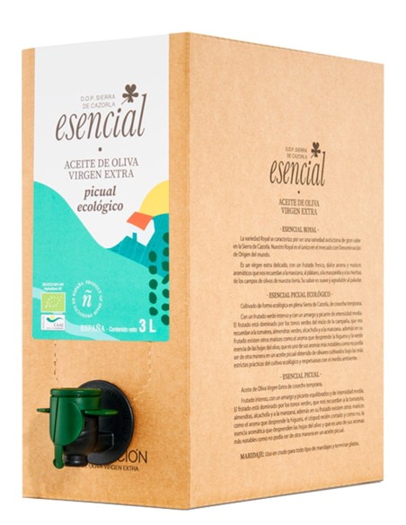 Esencial Verde Picual Ecológico Bag in Box 3L