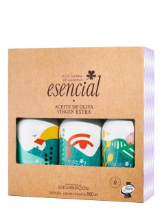 Esencial Verde Temprano Estuche 3 Botellas de vidrio 500 ml.