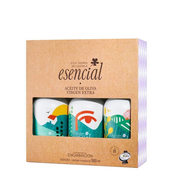 Esencial Verde Temprano Case 3 Glass bottles 500 ml.
