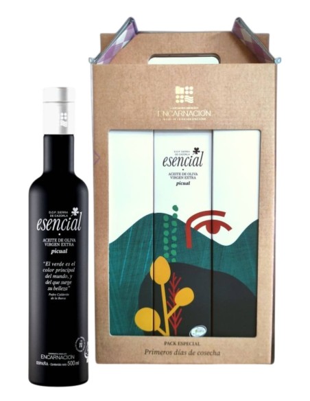 Esencial Verde Temprano Picual Limited Edition Case 3x500 ml.