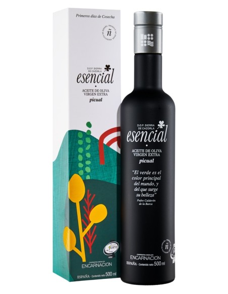 Esencial Verde Temprano Picual Série Limitée Étui 500 ml.