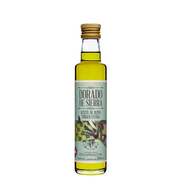 Dorado de Sierra Picual Glass bottle 250 ml.