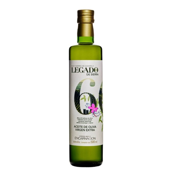 Legado de Sierra Picual Glass bottle 500 ml.