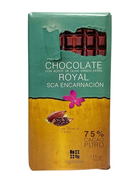 SCA Encarnación Chocolat 75 % cacao avec gousse de cacao et HOVE Esencial Royal 115 gr.