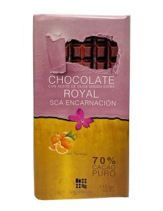 SCA Encarnación Chocolat 70 % cacao à l'orange et l'HOVE Esencial Royal 115 gr.