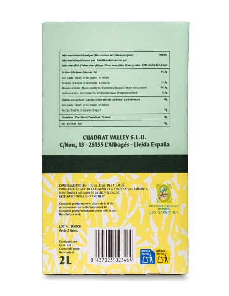 Fontfleurie Arbequina Bag in Box 2L