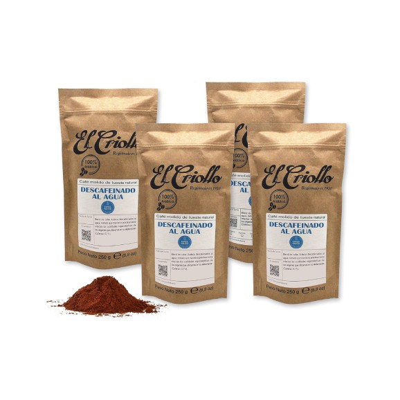 El Criollo Café Moulu Décaféiné à l'Eau 250 gr.