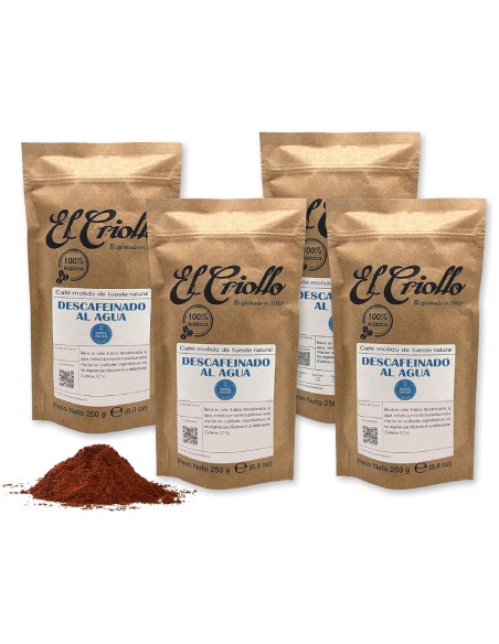 El Criollo Decaffeinated Water Ground Coffee 250 gr.