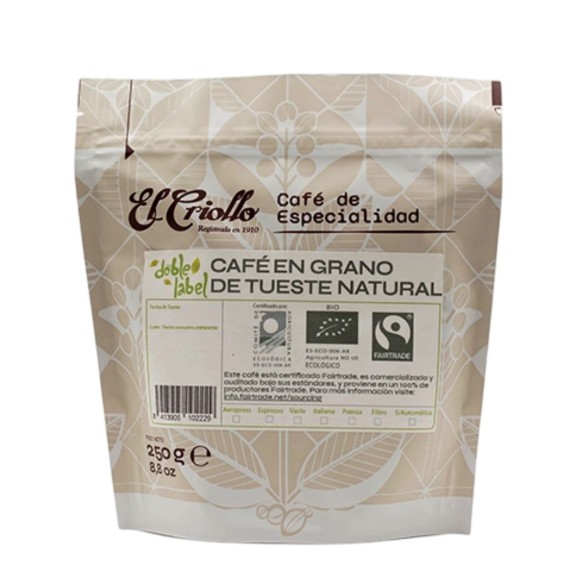El Criollo Double Label Coffee Beans Packet 250 gr.