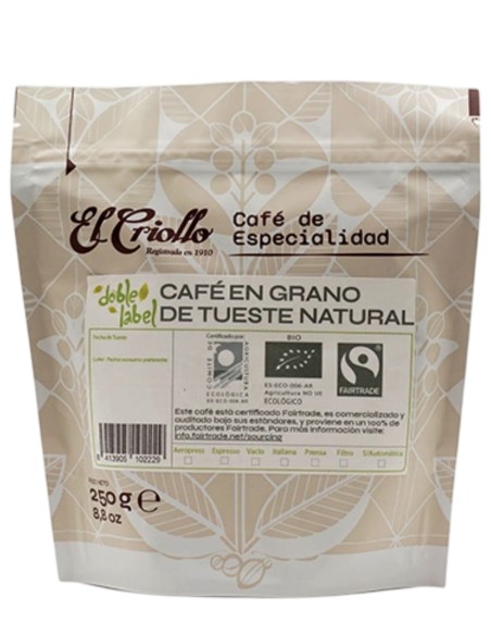 El Criollo Double Label Coffee Beans Packet 250 gr.
