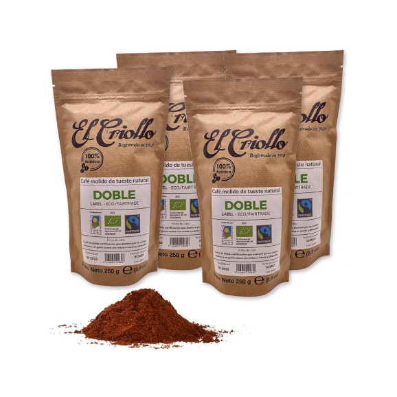 El Criollo Double Label Ground Coffee Pack 4x250 gr.
