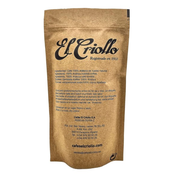 El Criollo Café Doble Label Molido 250 gr.