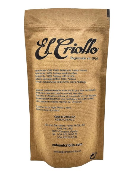 El Criollo Café Doble Label Molido 250 gr.