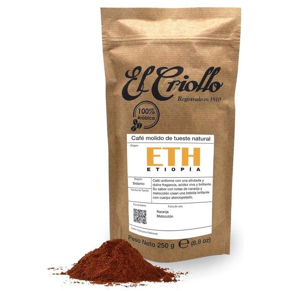 El Criollo Café Moulu d'Ethiopie Paquet 250 gr.