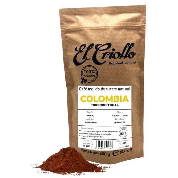 El Criollo Kolumbianischer Kaffee Gemahlen Paket 250 gr.