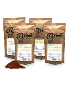 El Criollo Kolumbianischer Kaffee Gemahlen Pack 4x250 gr.