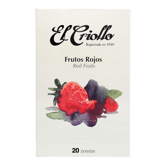 El Criollo Red Berry Gourmet Infusion Box of 20 Sachets