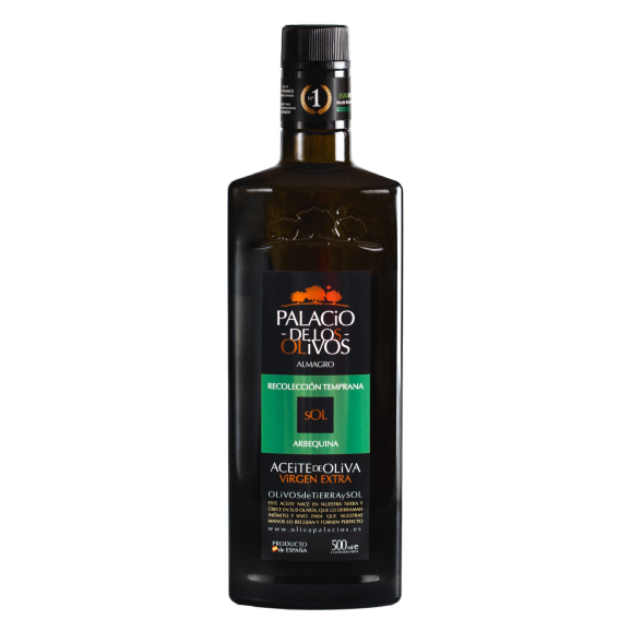 Palacio de los Olivos Arbequina Glass bottle 500 ml.