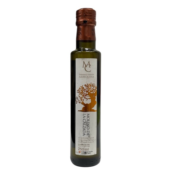 Molino de la Calzada Arbequina Botella de vidrio 250 ml.