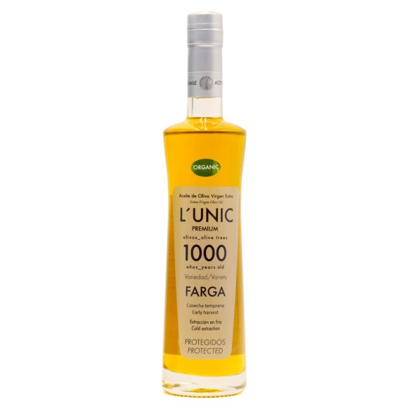 L'UNIC Premium 1000 Años Organic Botella de vidrio 500 ml.
