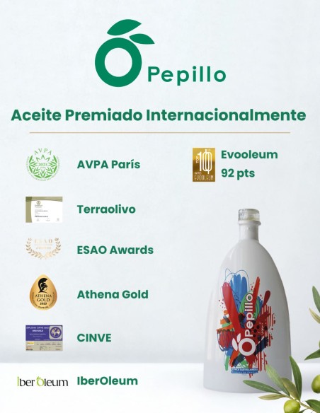 Oleo Pepillo Line Picual Auszeichnungen