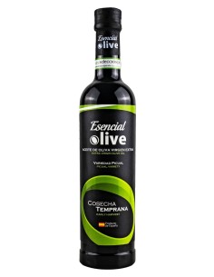 Esencial Olive Picual Cosecha Temprana Botella de vidrio 500 ml.