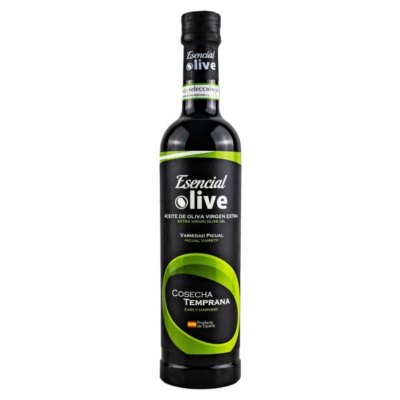 Esencial Olive Picual Early Harvest Glass bottle 500 ml.