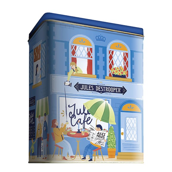 Jules Destrooper Assortment of biscuits Flemish Houses Metal tin 200 gr.
