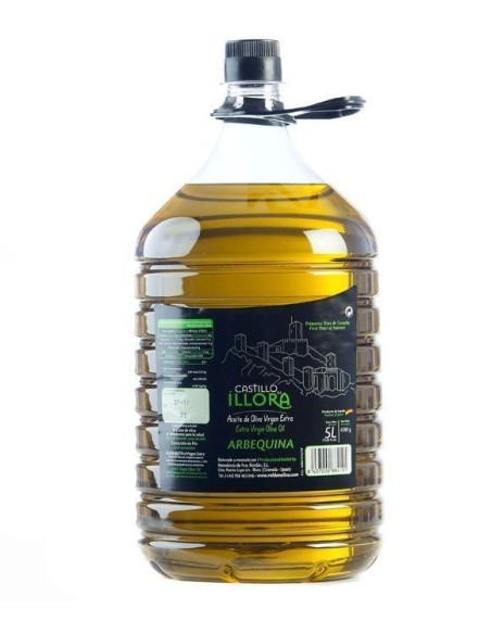 Castillo de Íllora Arbequina Plastikkaraffe 5 l. - Oliva Oliva