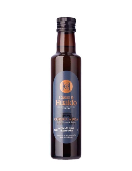 aceite de oliva casas de hualdo cornicabra botella de vidrio de  250ml 