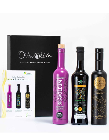 3 Jaén Selección 2020 en estuche regalo premium -  Los aceites más premiados para regalar