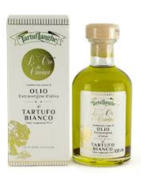 Tartuflanghe EVOO mit weißem Trüffel - Glasflasche 100 ml.