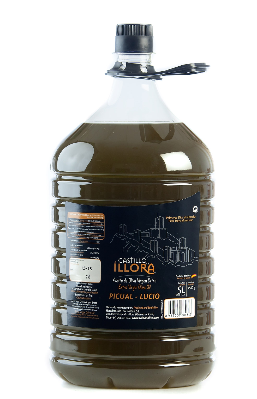 Caja de 3 garrafas de aceite oliva virgen extra 5 litros. La garrafa sale a  26,50 €