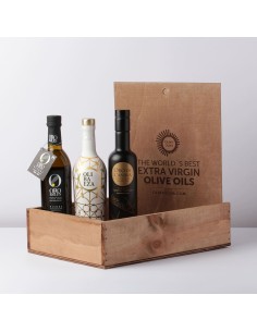 Aceites Jaén selección 2021 en caja de madera 2