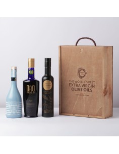 Mejores aceites del mundo (Mario Solinas) 2021 en caja de madera