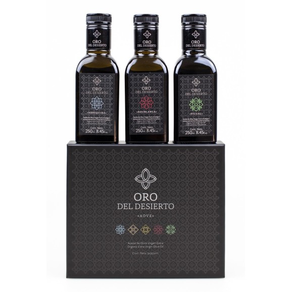 Oro del Desierto Gift Box 3 Glass bottles 250 ml. - Oliva Oliva
