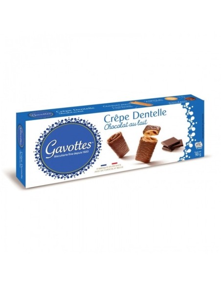 Gavottes Crêpe Dentelle Milk chocolate biscuits 90 gr. - Oliva Oliva