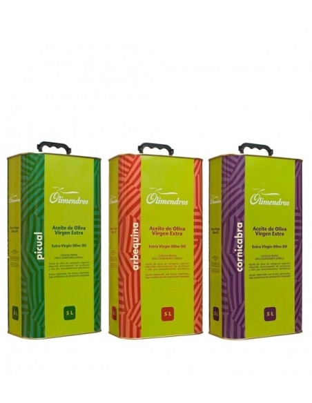 Olimendros Set Bidons Picual, Arbequina et Cornicabra - Oliva Oliva