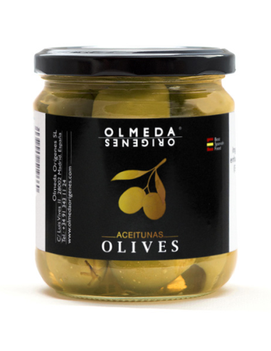 Olmeda Orígenes Aceitunas Gordal sin hueso - Tarro 370 gr.