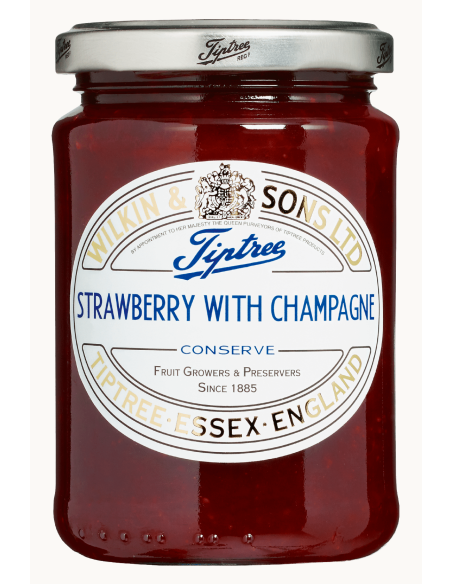 Tiptree Strawberry with Champagne Jam Jar 340 gr. - Oliva Oliva