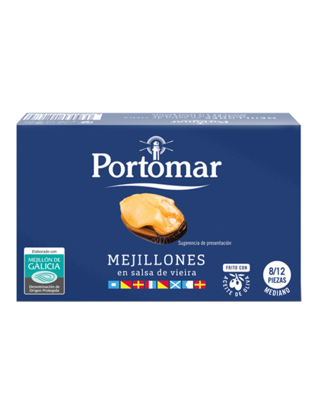Portomar Moules des Rias de Galice à la sauce 111 gr. - Oliva Oliva
