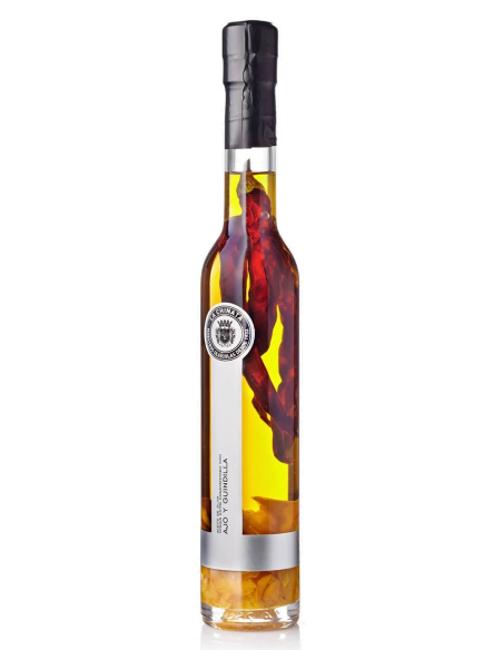 La Chinata Olive Oil with garlic and chilli - Glass bottle 250 ml